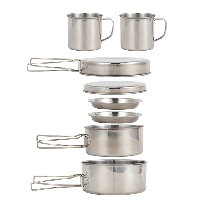 Camping Cooking Mess Kit - Conjunto de Utensílios de Cozinha para