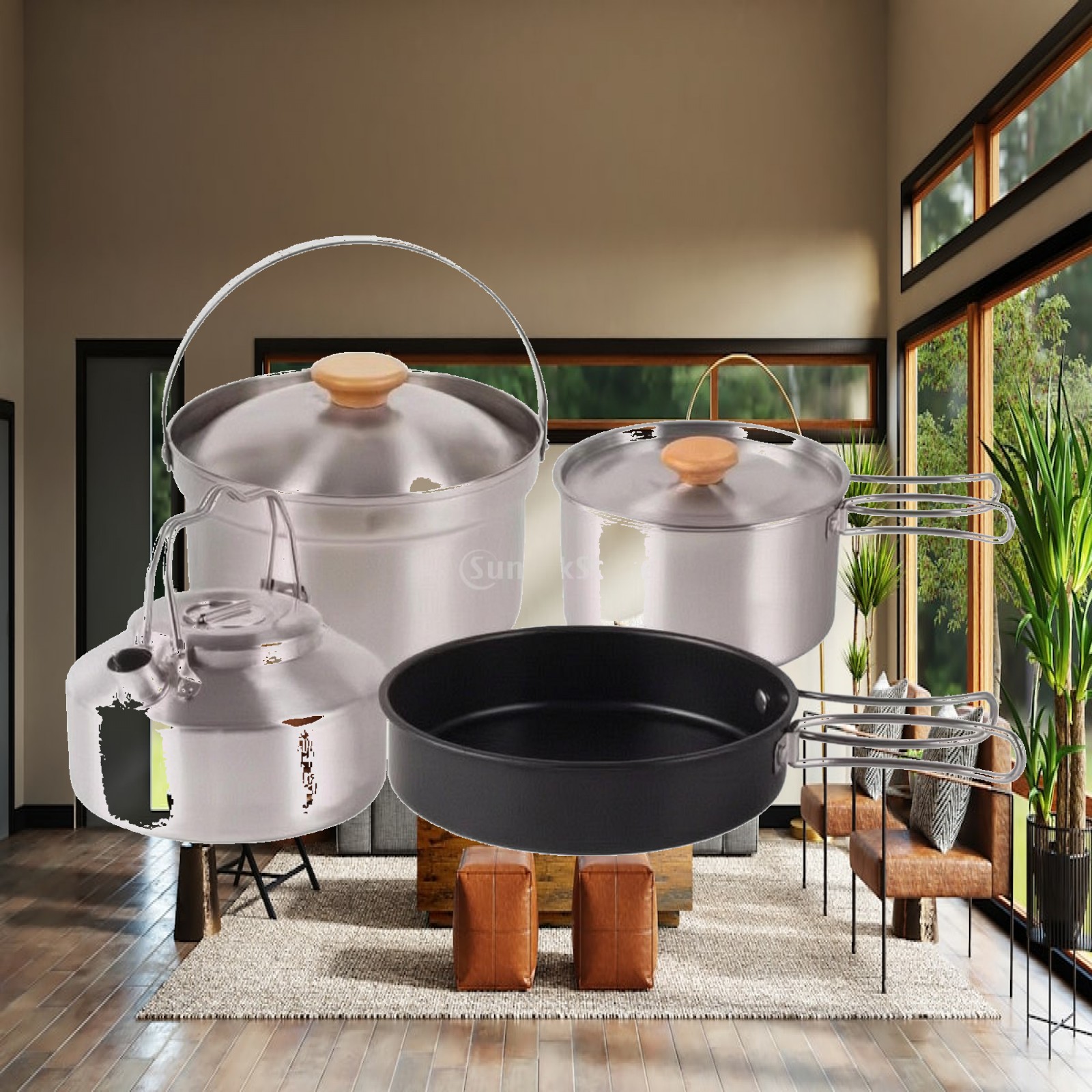 Camping Cooking Mess Kit - Conjunto de Cozinha para Camping em
