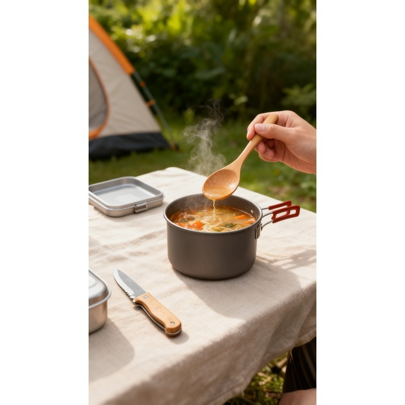 Japanese Camping Cooking - Colher de madeira japonesa para chá,