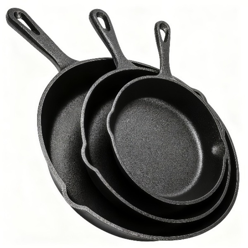 Camping Cooking Without Gas - Conjunto de 3 Panelas de Ferro