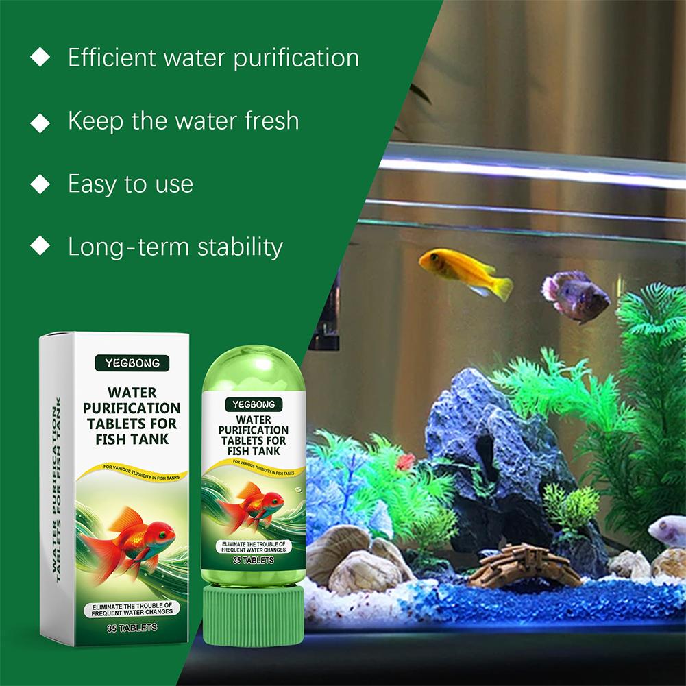 Water Purification Tablet - Tabletes Purificadores de Água para Aquários,