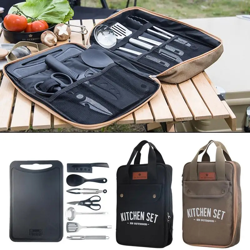 Camping Cooking Gadgets - Conjunto de Utensílios de Cozinha para