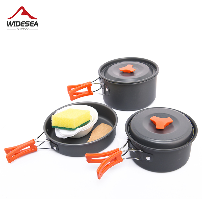 Camping Cooking Gadgets - Widesea conjunto de panelas para acampamento