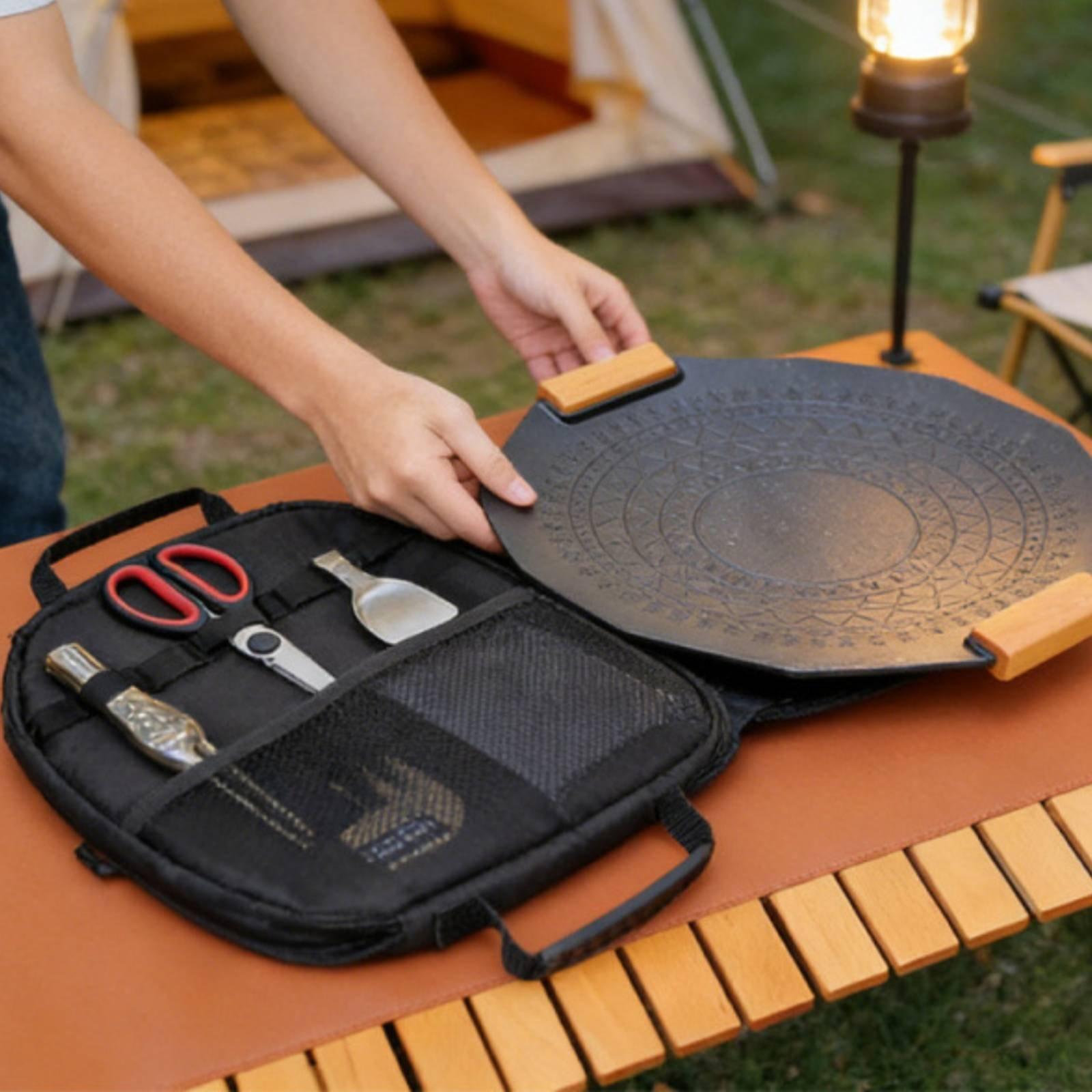 Camping Cooking Frying Pan - Bolsa de Armazenamento para Panelas, Bolsa