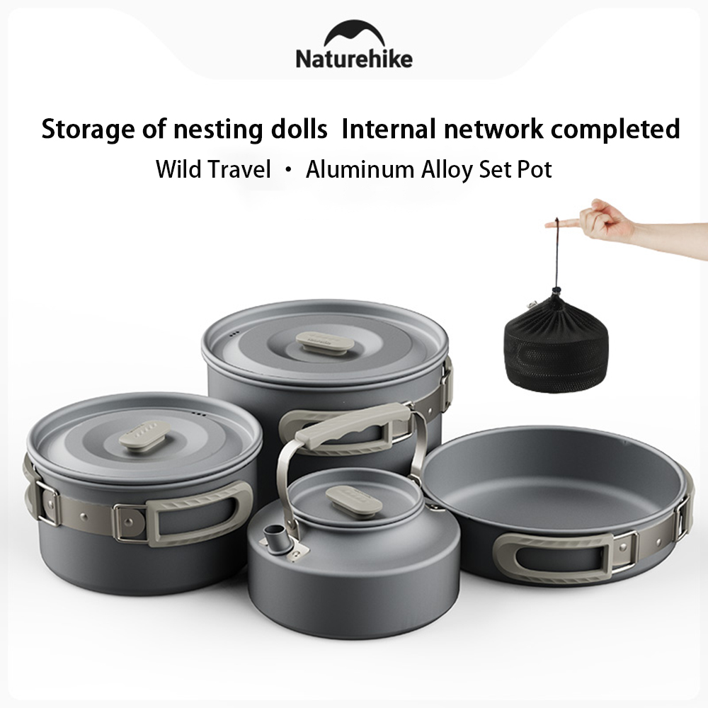 Camping Cooking Frying Pan - Naturehike conjunto de panelas ao ar