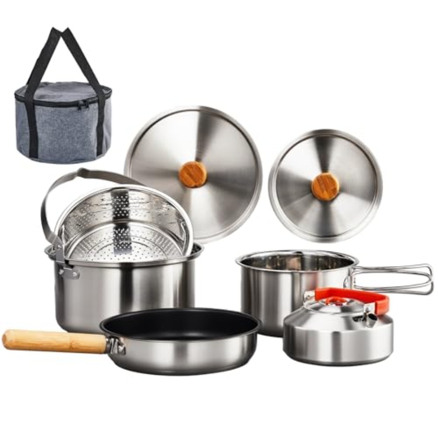 Conjunto de Utensílios de Cozi - Camping Cooking Mess Kit avaliação e preço