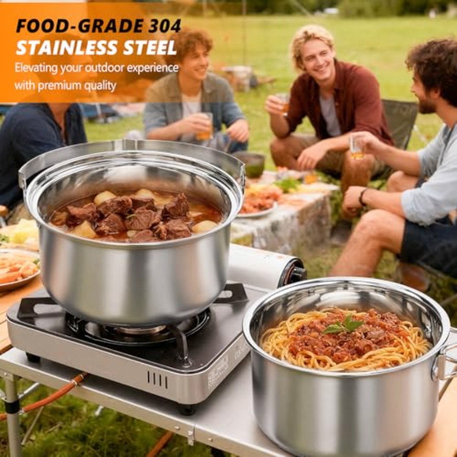 Conjunto de Utensílios de Cozi - Camping Cooking Mess Kit avaliação e preço