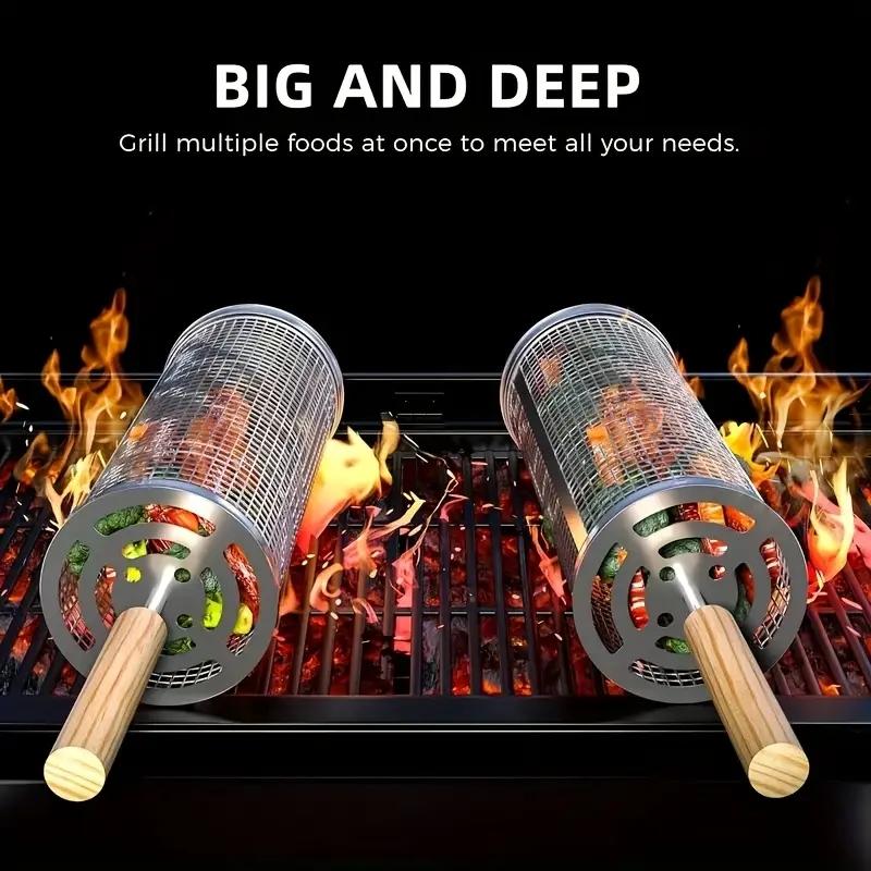 Conjunto de Cestas Redondas de - Camping Cooking Rack avaliação e preço