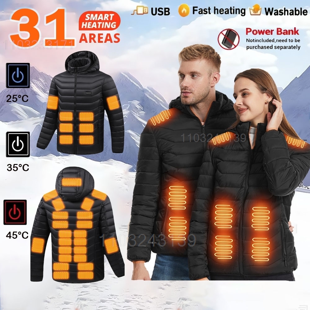31 áreas jaquetas aquecidas ja - Camping Cooking Windbreak avaliação e preço