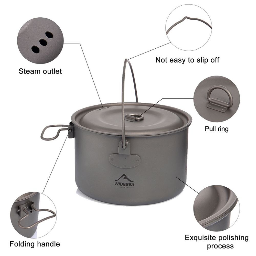 Widesea-Conjunto De Panelas De - Camping Cooking Frying Pan avaliação e preço