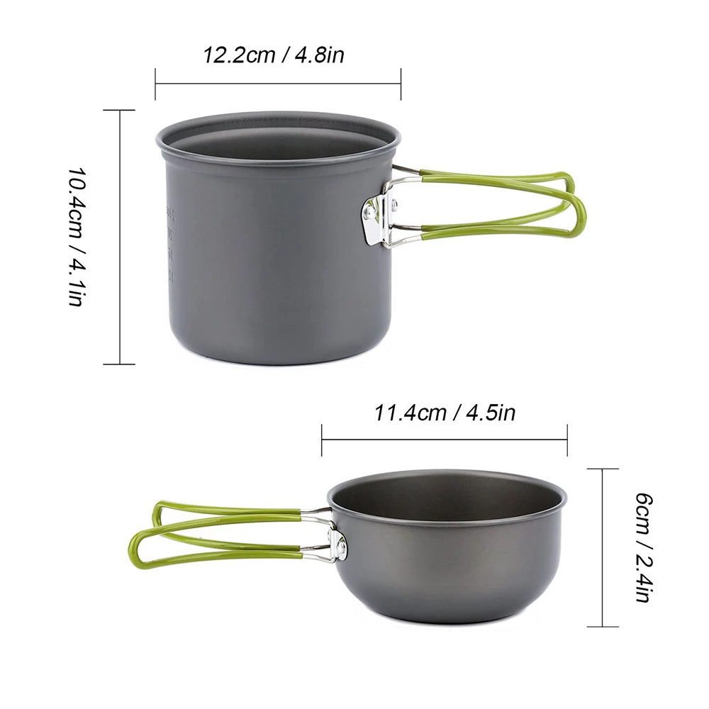 Kit de panelas para acampament - Camping Cooking Mess Kit avaliação e preço