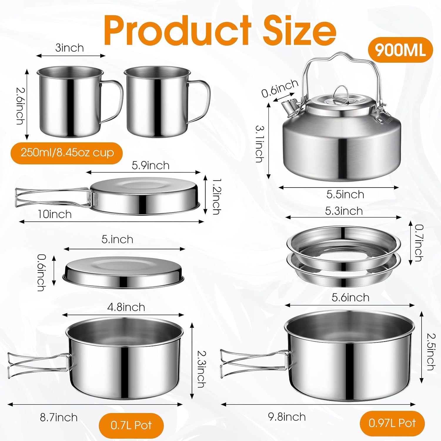 2026 Nova Atualização Funnymoo - Camping Cooking Mess Kit avaliação e preço