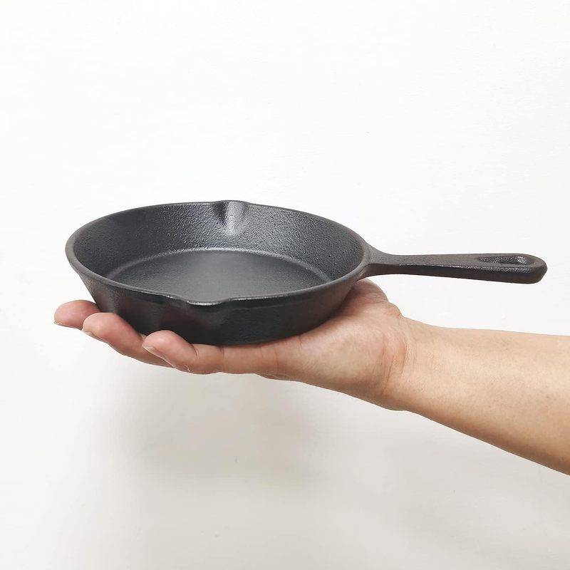 Panela de Ferro Fundido de 6 P - Camping Cooking Frying Pan avaliação e preço