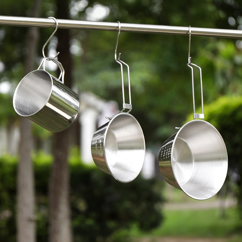 Venda quente 304 aço inoxidáve - Camping Cooking Mess Kit avaliação e preço