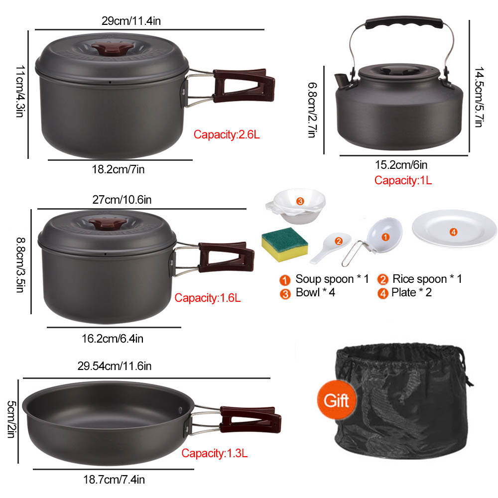 Conjunto de cozinha portátil a - Camping Cooking Frying Pan avaliação e preço