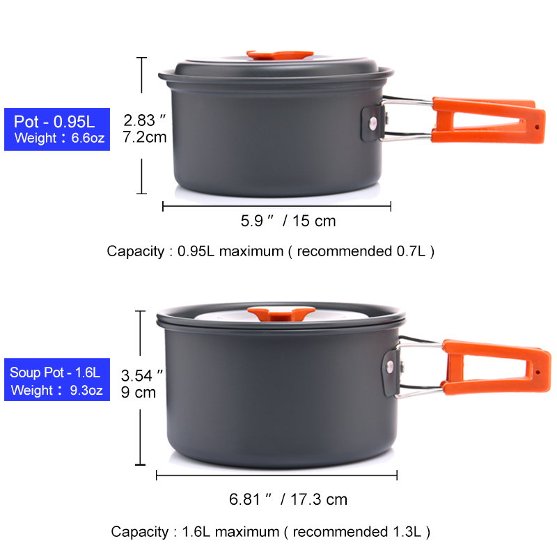 Widesea conjunto de panelas pa - Camping Cooking Gadgets avaliação e preço