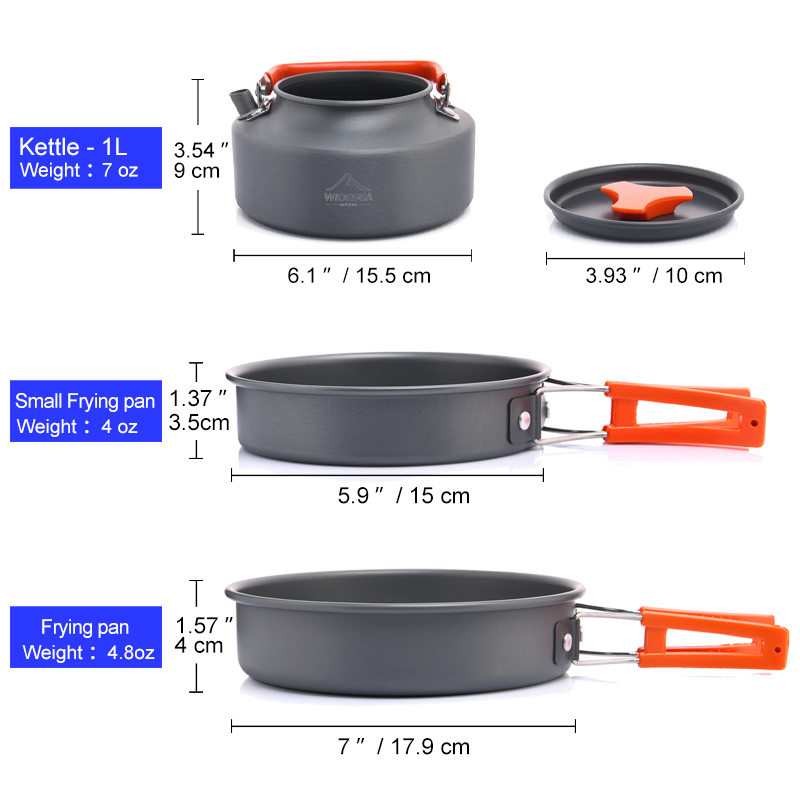 Widesea conjunto de panelas pa - Camping Cooking Gadgets avaliação e preço