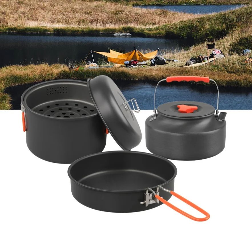 Conjunto de panelas ao ar livr - Camping Cooking Frying Pan avaliação e preço