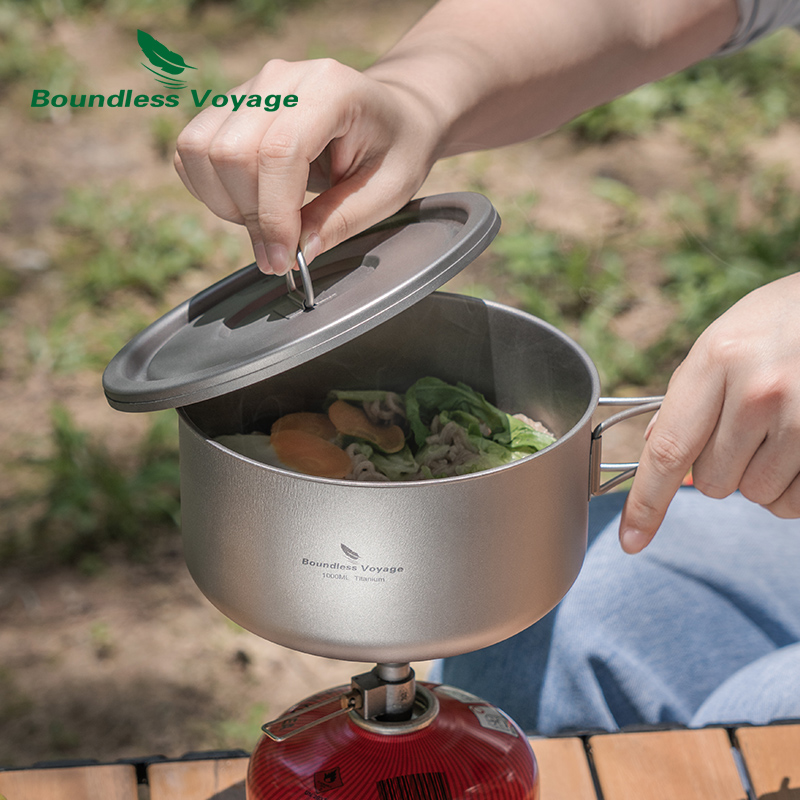 Pote de acampamento de titânio - Camping Cooking Gadgets avaliação e preço