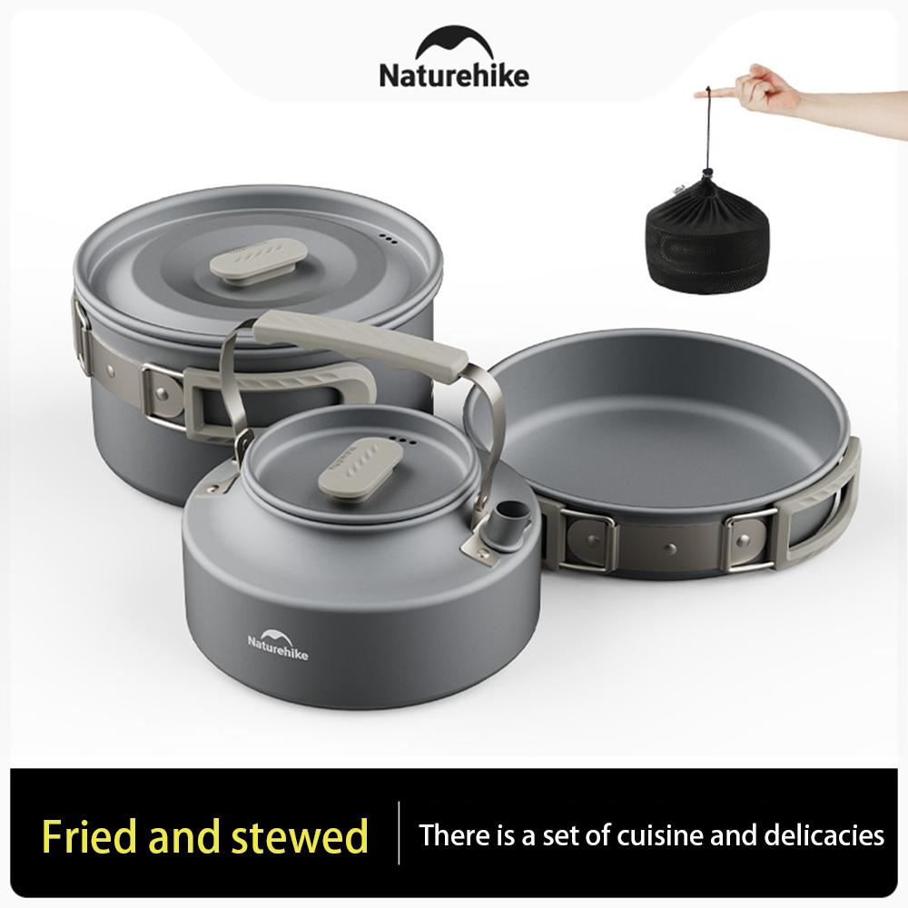 Naturehike conjunto de panelas - Camping Cooking Frying Pan avaliação e preço