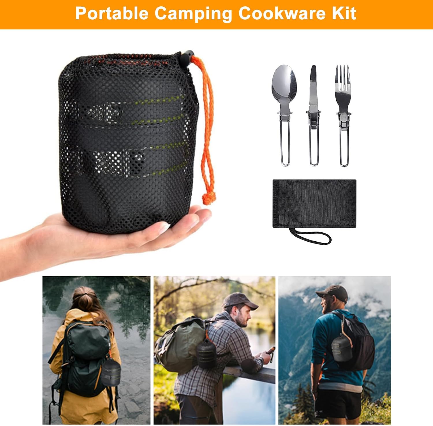 Conjunto de Utensílios de Cozi - Camping Cooking Mess Kit avaliação e preço
