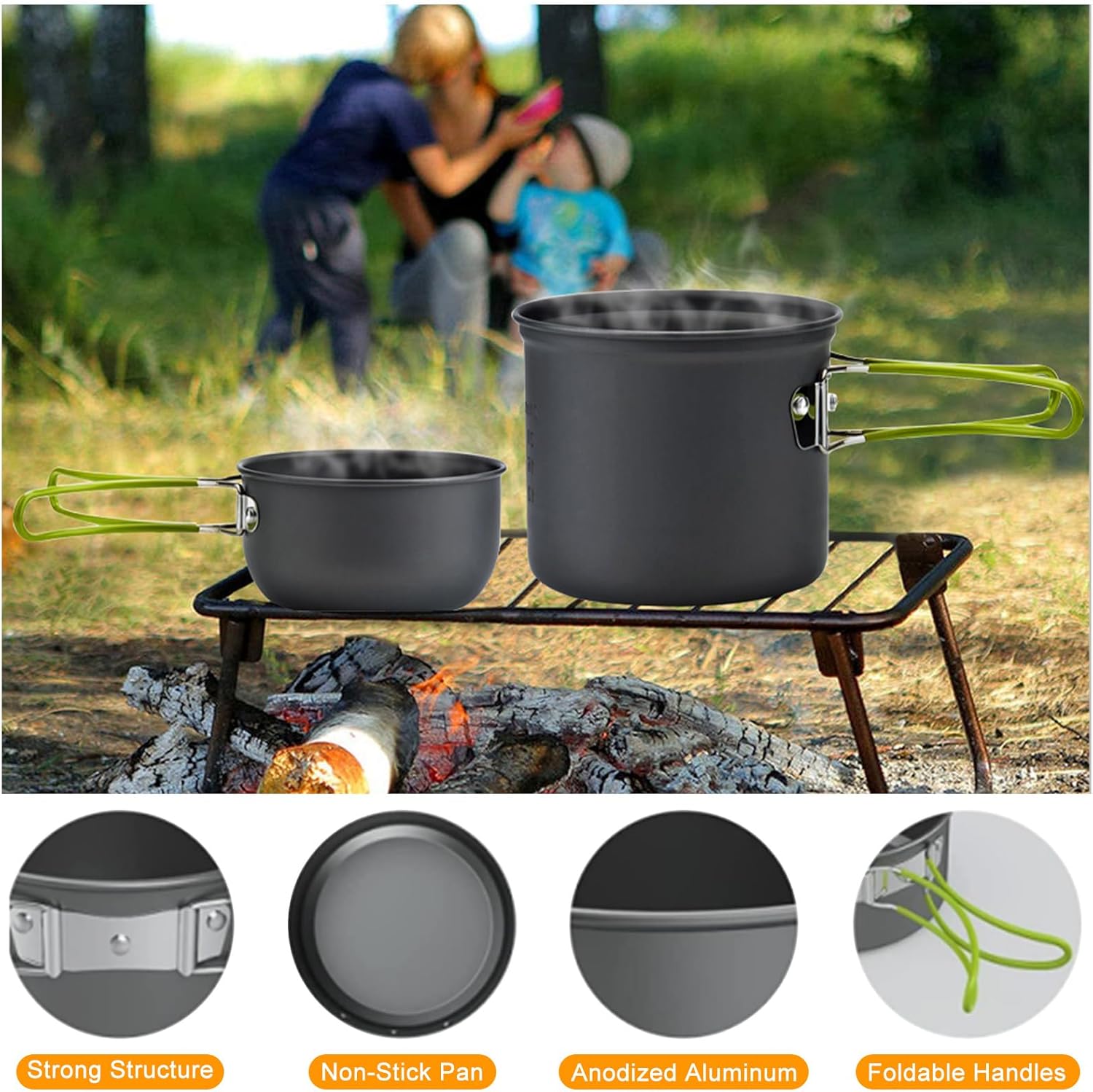 Conjunto de Utensílios de Cozi - Camping Cooking Mess Kit avaliação e preço